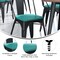 Flash Furniture 4PK Mint Poly Resin Seats for Stools & Chairs, 4PK 4-JJ-SEA-PL01-MINT-GG - alternate 10